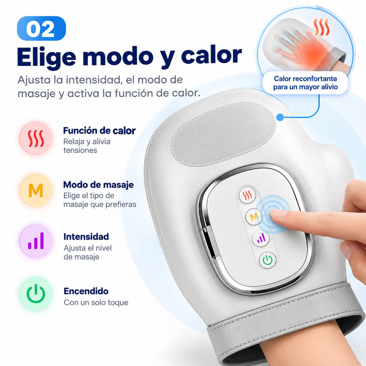 ManoFlex 360™ – Masajeador Inteligente de Manos con Calor Relajante