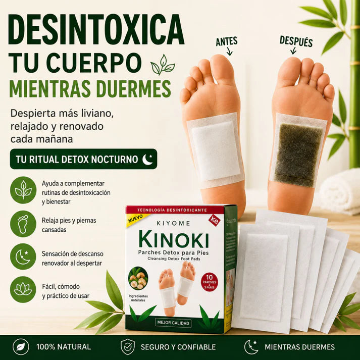 Parches Kinoki Desintoxicantes para Pies | Limpieza Natural y Bienestar Diario🌿