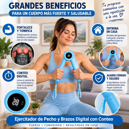 Ejercitador Fuerza Muscular, Digital Con Conteo