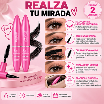 Pack 2X1 Mascara Pestañas Con Delineador