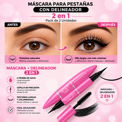 Pack 2X1 Mascara Pestañas Con Delineador