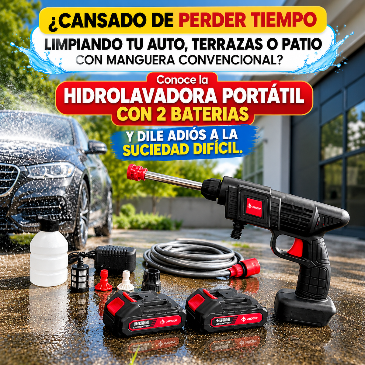 Hidrolavadora con Dos Baterias