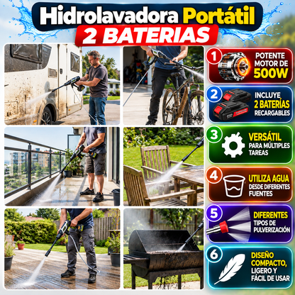 Hidrolavadora con Dos Baterias