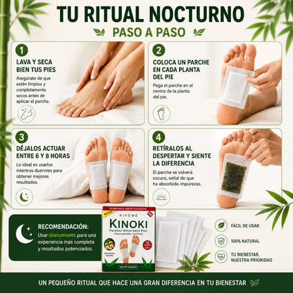 Parches Kinoki Desintoxicantes para Pies | Limpieza Natural y Bienestar Diario🌿