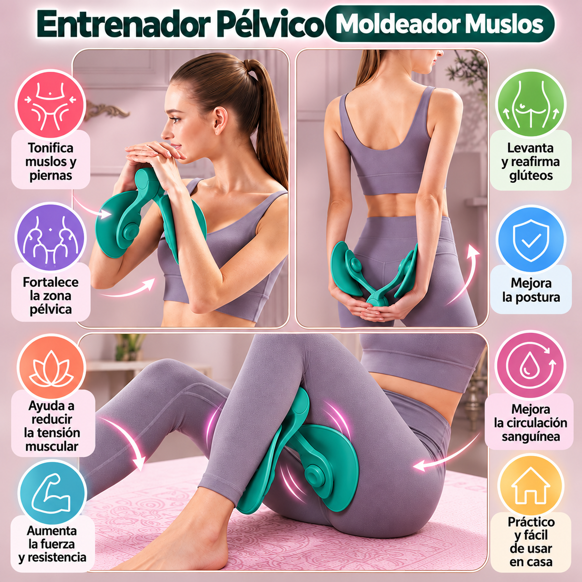 Entrenador Pélvico Moldeador Muslos y Piernas