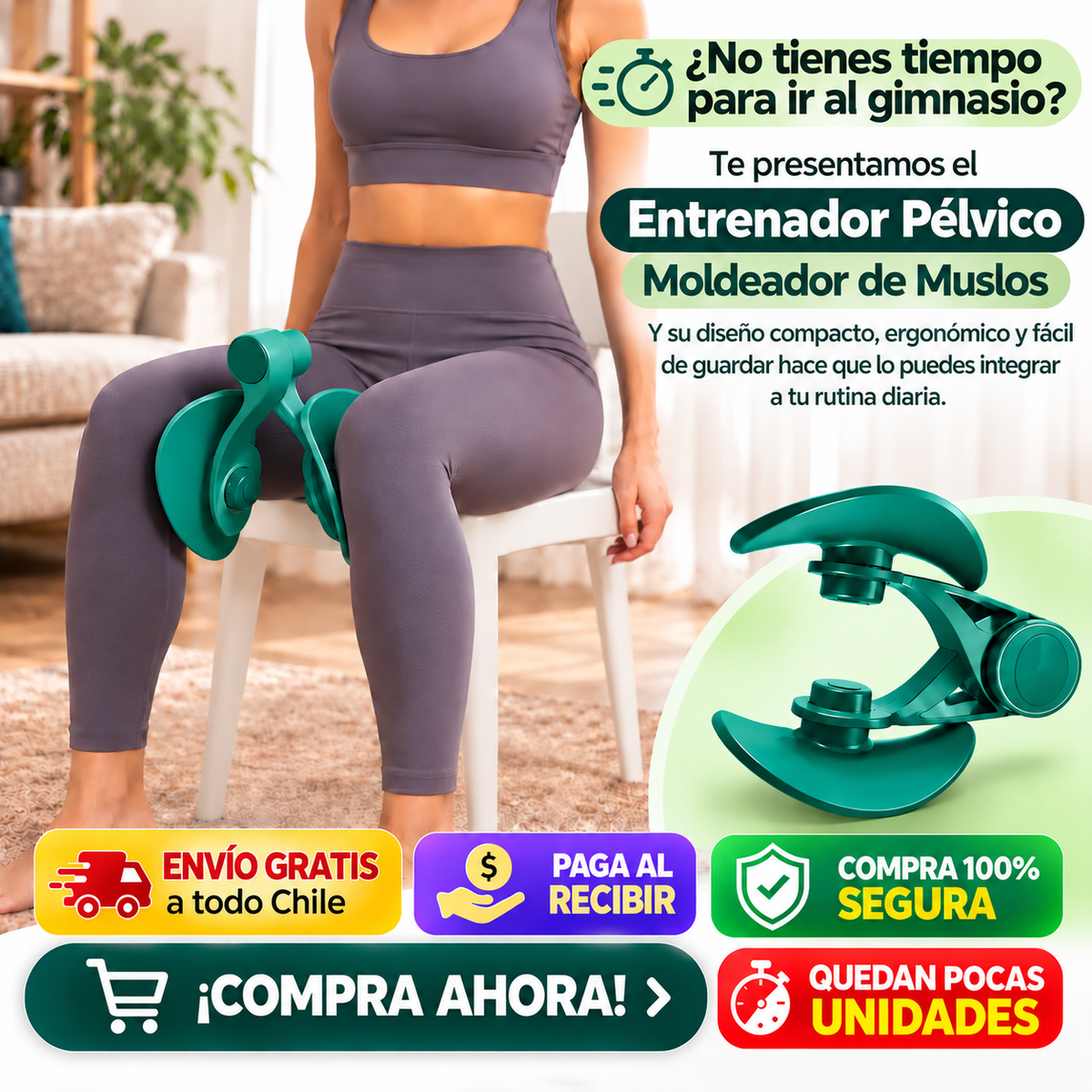 Entrenador Pélvico Moldeador Muslos y Piernas