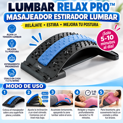 Lumbar Relax Pro™– Masajeador y Estirador de Espalda para Relajación y Bienestar