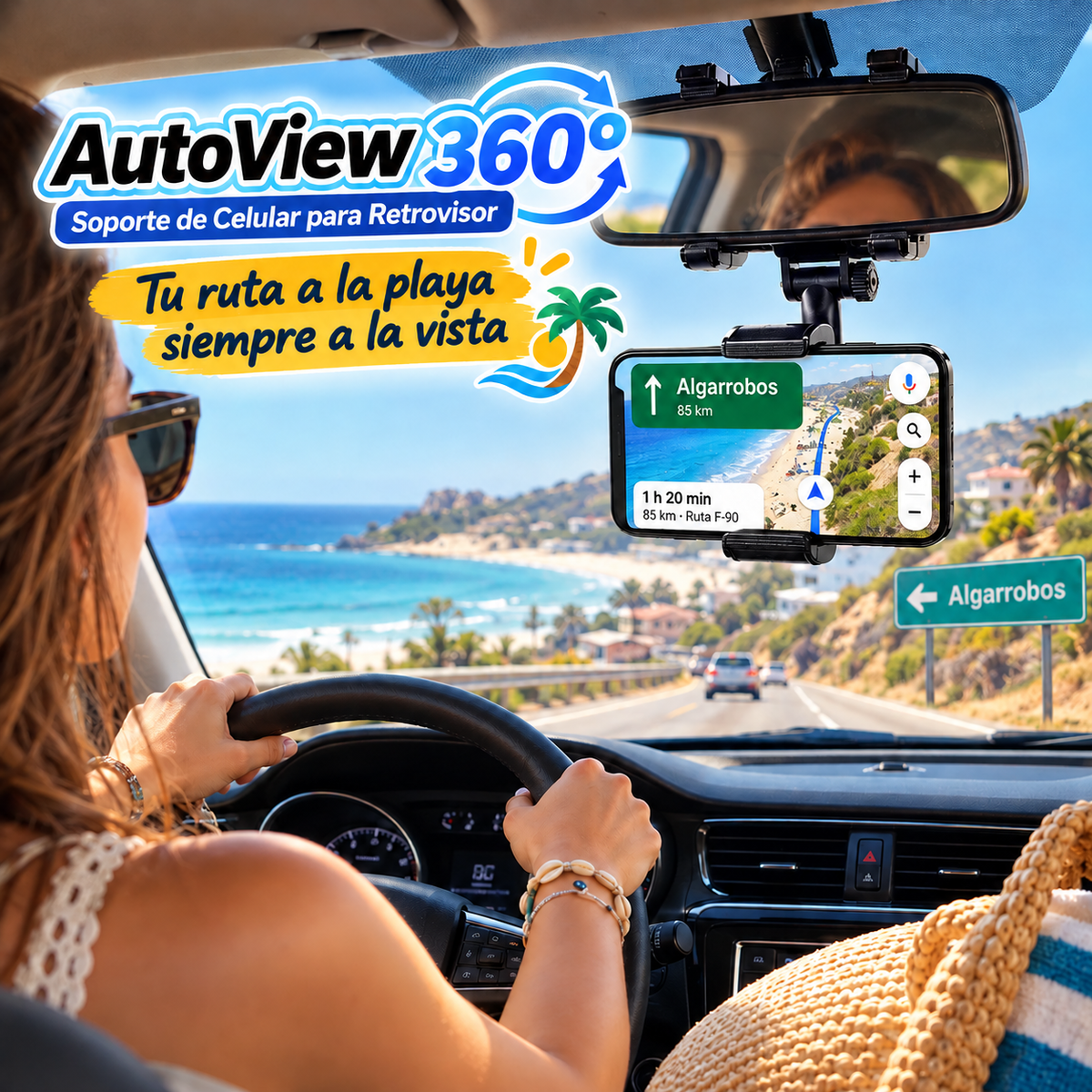 AutoView 360° – Soporte de Celular para Retrovisor y Dale a tu Celular su Lugar en tu Auto