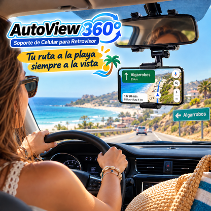 AutoView 360° – Soporte de Celular para Retrovisor y Dale a tu Celular su Lugar en tu Auto