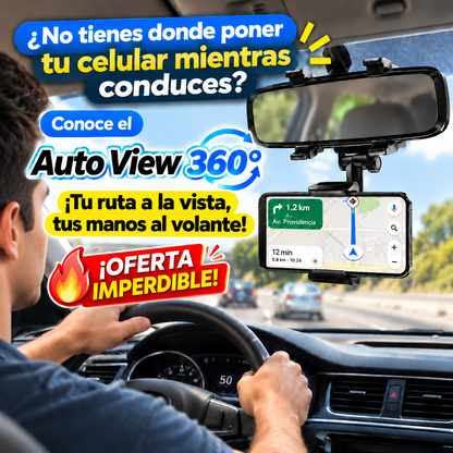 AutoView 360° – Soporte de Celular para Retrovisor y Dale a tu Celular su Lugar en tu Auto