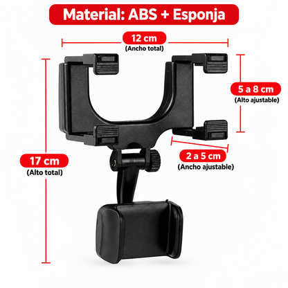 AutoView 360° – Soporte de Celular para Retrovisor y Dale a tu Celular su Lugar en tu Auto