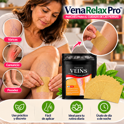 VenaRelax Pro™ – Parches para el Cuidado de las Piernas | Pack 24 Unidades – Oferta 2x1