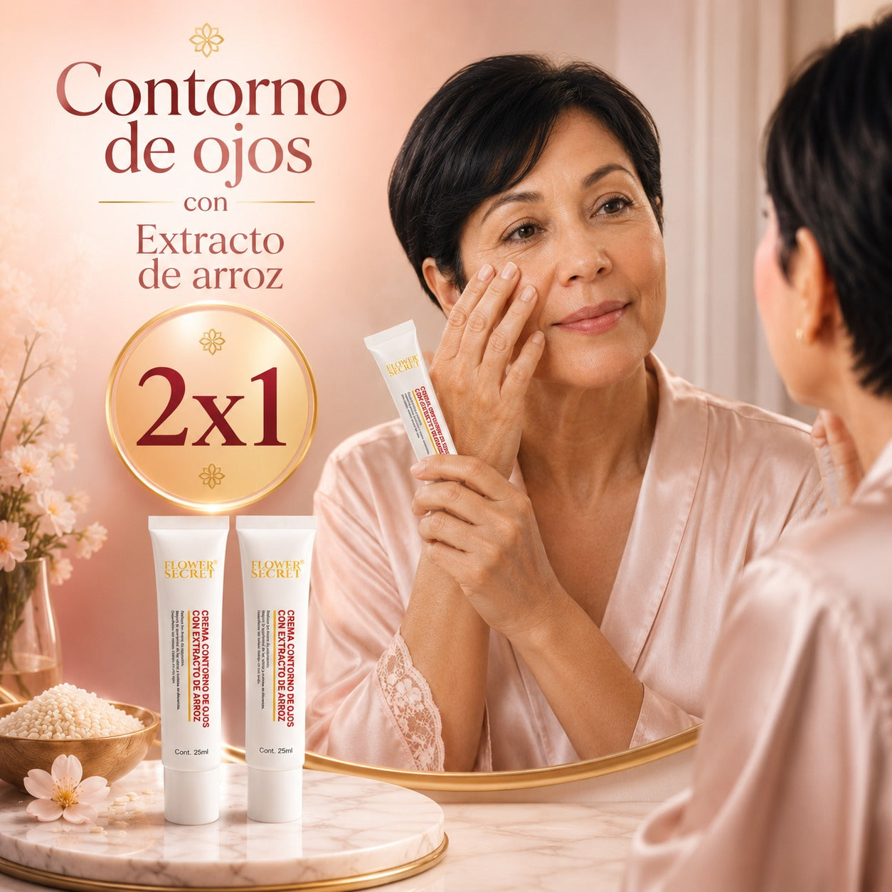 Contorno de Ojos con Extracto de Arroz - Oferta Especial 2 x 1